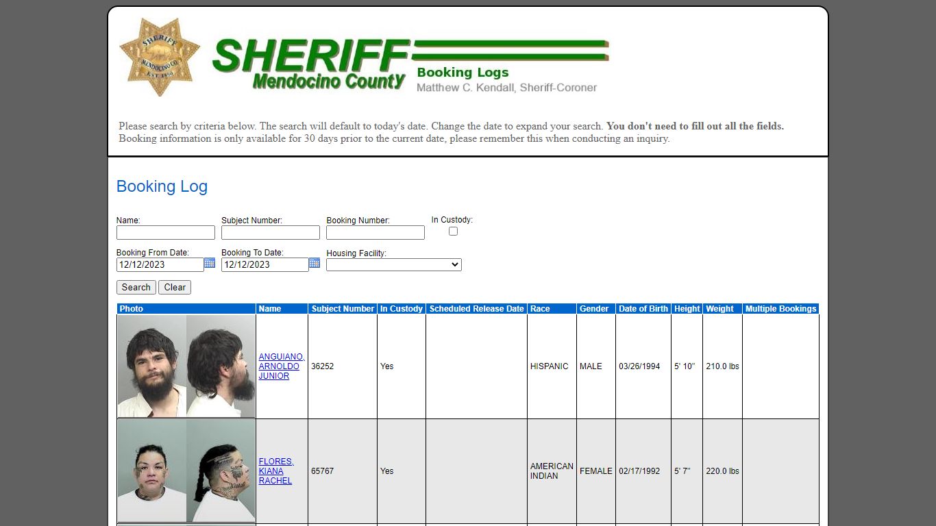 Booking Log - User Portal